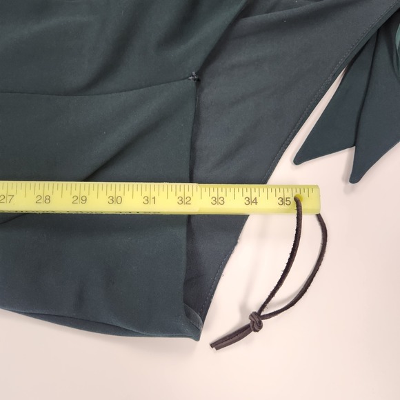 Betsy & Adam Asymmetric Ruffled Sleeveless Sheath Dress Green Womens 12 *READ* - Picture 12 of 12